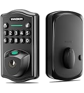 VANZBON Smart Deadbolt Door Lock with Keypad, Keyless Entry Door Lock, Fingerprint Door Lock for ...