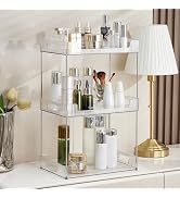 Goderewild 3-Tier Bathroom Counter Organizer, Multi-Purpose Cosmetics Skincare Shelf, Fits A4 Siz...