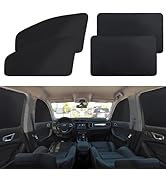 XCBYT Car Window Shades, 4 Pcs Car Privacy Curtains, 100% Block Light Car Window Covers Magnetic ...