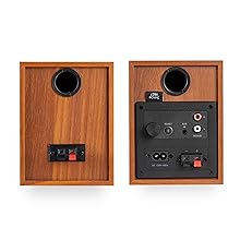 Electrohome Huntley Powered Bookshelf Speakers with Built-in Amplifier and 3" Drivers for Turntable