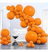 PartyWoo Tangerine Orange Balloons, 100 pcs Dark Orange Balloons Different Sizes Pack of 36 Inch ...