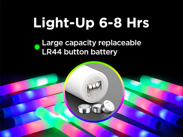 Foam Glow Sticks Bulk Glow in The Dark Party Supplies Giant Fun LED Foam Light Up Sticks