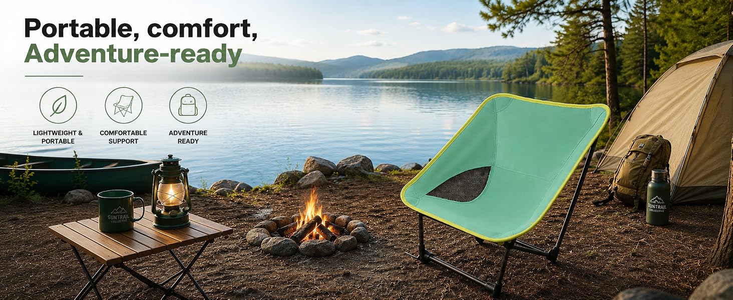 camp chair portable compact travel folding outdoor lightweight hiking festival sports lawn