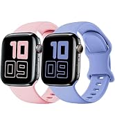 Silicone Strap Compatible with Kids Apple Watch Band 38mm 40mm 41mm 42mm 44mm 45mm 46mm, Soft Spo...