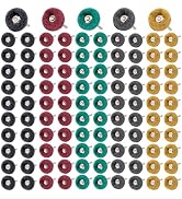 100 PCS Abrasive Buffing Wheels,1 inch Polishing Wheel Set for Proxxon Dremel Rotary Tool Accesso...