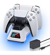 Controller Charger Station,PS5 Charging Station,Controllers Dock with LED Light,PS5 Controllers C...