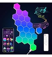 JIMIMORO 20 Pack Hexagon Light Panels - Smart RGB Hexagon LED Lights Wall Lights with APP & Remot...