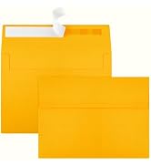 Joyberg 50 Packs Yellow 5x7 Envelopes, Yellow Envelopes 5x7, Fade Yellow Envelopes, Bright Yellow...