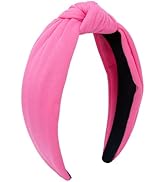 Ondder Pink Headband Top Knot Headbands for Women Cloth Head Bands for Women’s Hair Non Slip Fash...