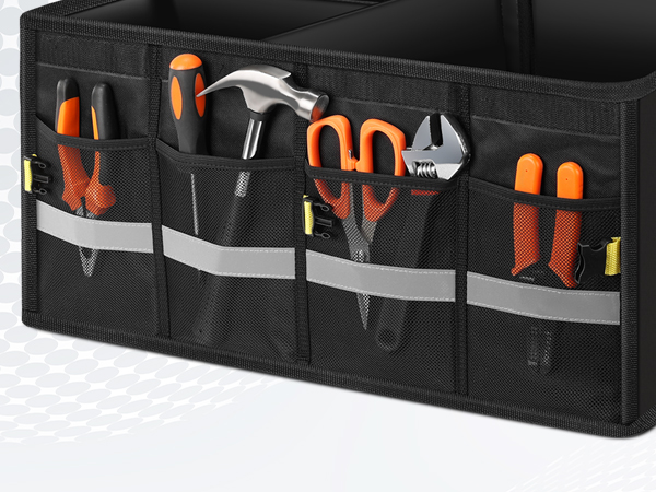 4 mesh side pockets for neat organization