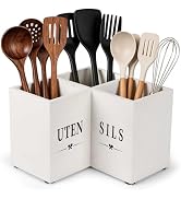 Kitchen Utensil Holder, Utensil Holder with 3-Compartment, Extra Large Corner Utensils Holder for...