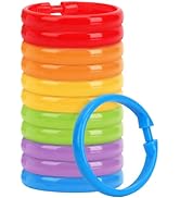 Qulable Shower Curtain Rings-12 Pack- Plastic Shower Curtain Hooks O-Shaped Rings Hook Glide Easi...