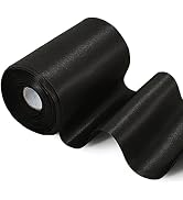 TONIFUL 4 Inch Wide Black Solid Satin Ribbon 22yd Fabric Large Ribbon for Cutting Ceremony Grand ...