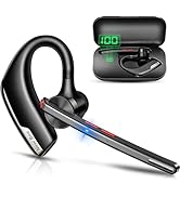 New bee Bluetooth Headset, Wireless Bluetooth Earpiece for Cellphone with 500mah Charging Case 80...