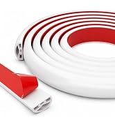 39 Inch Flexible Shower Threshold Water Dam, Self-Adhesive Collapsible Waterproof Seal Strip, Sho...