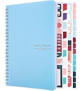 Undated Weekly Planner with Habit Tracker, 52 Weeks To Do List Notebook A5 Weekly Goal Planner wi...