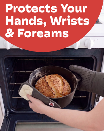 Protects your hands, wrists, and forearms with 12.5 inch size