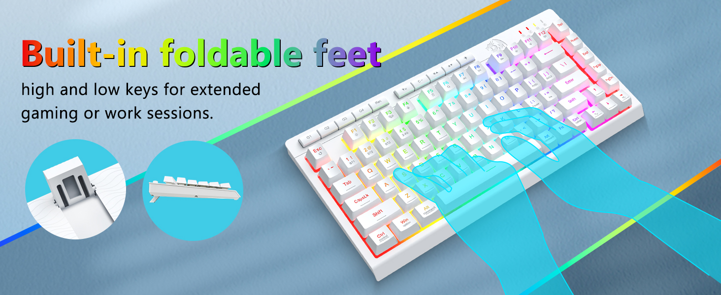 Built-in foldable feet