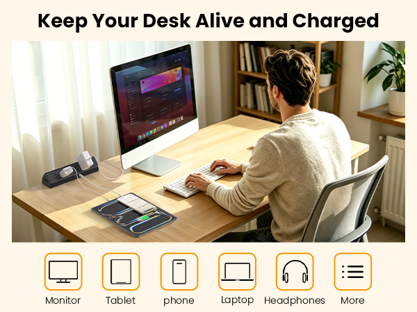 VILONG Desk Clamp Power Strip