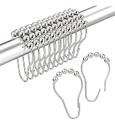 Uigos Wholesale Shower Curtain Hooks 70 Sets, (Set of 12) - Rust-Resistant Stainless Steel, Polis...