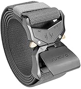 JUKMO Tactical Belt, Military Hiking Rigger 1.5" Nylon Web Work Belt with Heavy Duty Quick Releas...