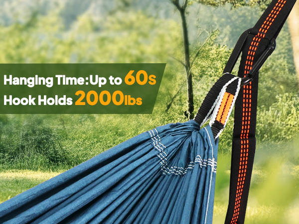 Strong and Durable Hooks Effortless opening and closing,smooth edges won‘t wear out straps hammocks