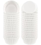 Gifbera Standard White Baking Cups 600-Count, Food-Grade Greaseproof Paper Cupcake Liners for Baking