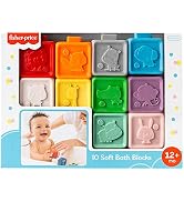 Smart Care Fisher-Price 10-Piece Soft Bath Blocks, Baby Bath Toys, Baby Learning Toys, Toddler To...