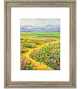 Golden State Art, 16x20 Vintage Ornate Finish Photo Frame with White Mat for 11x14 Picture. Color...