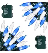 Battery Operated Christmas Lights 2 Pack 18 Feet 50 LED Clear Mini String Lights with 8 Modes Wat...