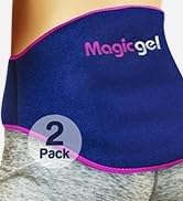 Magic Gel Ice Pack for Back Pain Relief | 2 Pack Reusable Lower Back Wrap for Hot or Cold Therapy