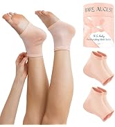 Bare August Oh So Healing Moisturizing Heel Repair Socks - Overnight Spa Sleep Socks with Hydrati...