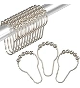 Amazer Decorative Shower Curtain Hooks, Shower Curtain Hooks Rust Proof Stainless Steel Shower Cu...