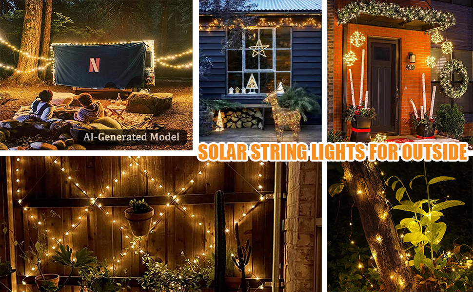 SOLAR STRING LIGHTS FOR OUTSIDE