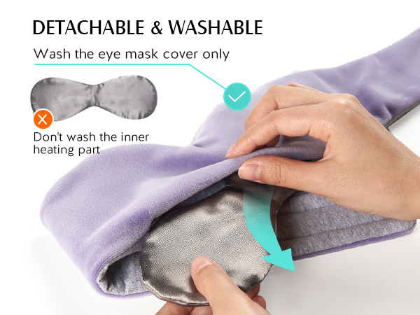 Heated Eye Mask, Warm Eye Compress Mask for Dry Eyes, USB Electric Eye Heating Pad