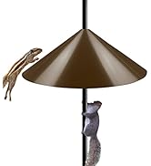 Ansionsol 19 Inch Wide Squirrel Baffle for Bird Feeder Pole, Outside Pole Mount Stopper & Bird Ho...
