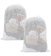 FMLIUY 2 Pack XL Mesh Laundry Bags,Machine Washable Heavy Duty Mesh Storage Bag,Dirty Clothes Lau...