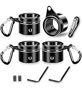 REERON 1" Flag Pole Rings Clips 360° Rotating Flagpole Swivels Clips Flag Mounting Rings - Alumin...