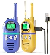 Inspireyes Walkie Talkies for Kids Rechargeable,Toys for Boys and Girls Ages 3-12, 2 Pack Long Ra...