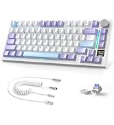 Attack Shark X820Ultra 75% Wireless Mechanical Gaming Keyboard and Coiled Cable Hot Swappable 2.4...