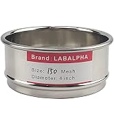LABALPHA 150 Mesh Lab Sieves, Test Sieve #150 Mesh, 4'' Diameter, 304 Stainless Steel Wire Cloth ...