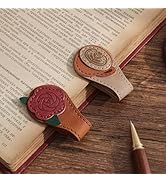 2PCS Vintage Magnetic Leather Bookmark, Leather Magnetic Bookmarks for Women, Magnetic PU Bookmar...