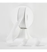 MEEDEE White Grosgrain Ribbon 1-1/2 Inch Grosgrain Hair Ribbon 50 Yards Per Roll Thick White Ribb...