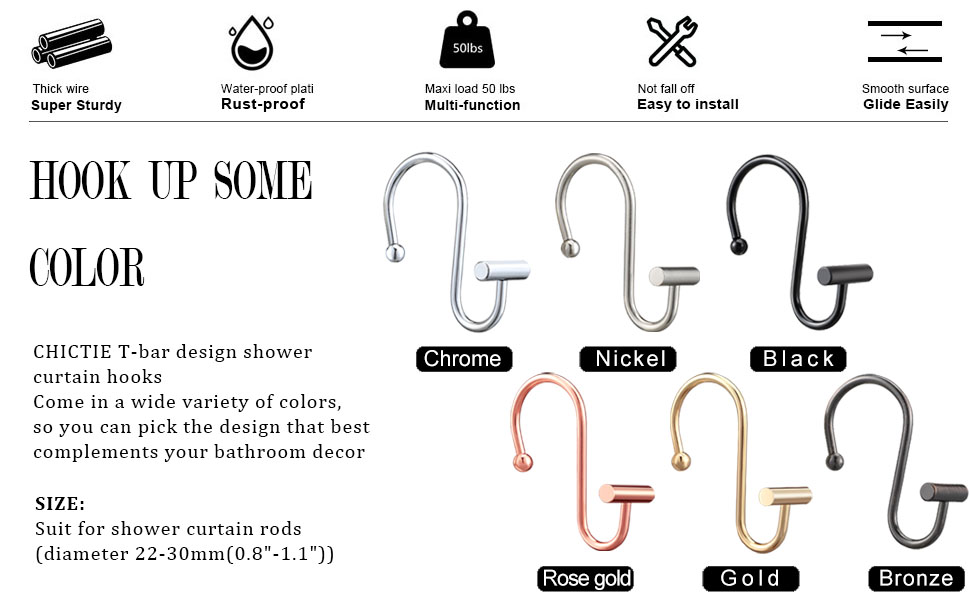 shower curtain hooks modern