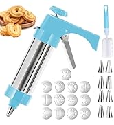 Hendiy Cookie Press, Cookie Press Gun Kit Stainless Steel Cookies Maker with 13 Cookies Discs and...