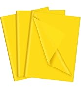 NEBURORA Yellow Tissue Paper for Gift Bags 60 Sheets Yellow Wrapping Tissue Paper Bulk 14 X 20 In...