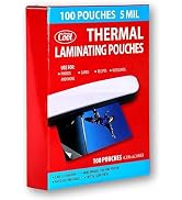5mil thickness 4.3x6.3 inches size thermal laminating pouches 100 count