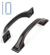 KOOFIZO Square Foot Craftsman Cabinet Bow Pull - Oil Rubbed Bronze Furniture Handle, 3 Inch/76mm ...