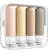 Quatish Travel Bottles for Toiletries, Original Patented Leak Proof Travel Size Containers, 3 oz ...