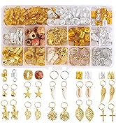 Tecbeauty 236 Pieces Hair Jewelry for Women Braids Rings Cuffs Clips Aluminum Beads Dreadlock Acc...